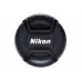 Center-Pinch Snap-On Front Lens Cap For Nikon